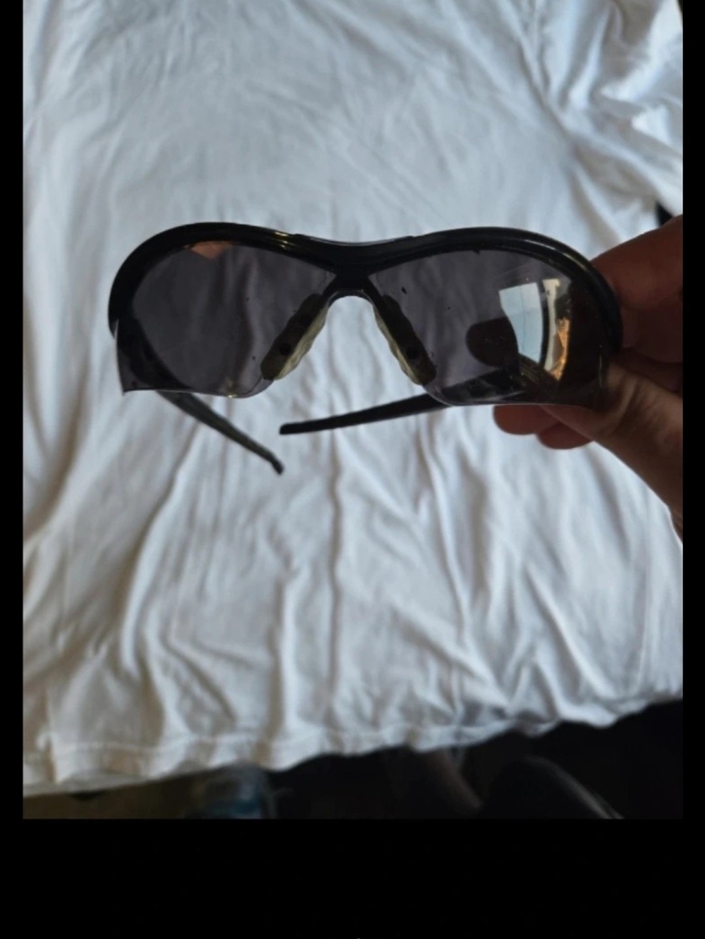 Men's Black Shield Sunglasses  Body Guard